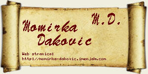Momirka Daković vizit kartica